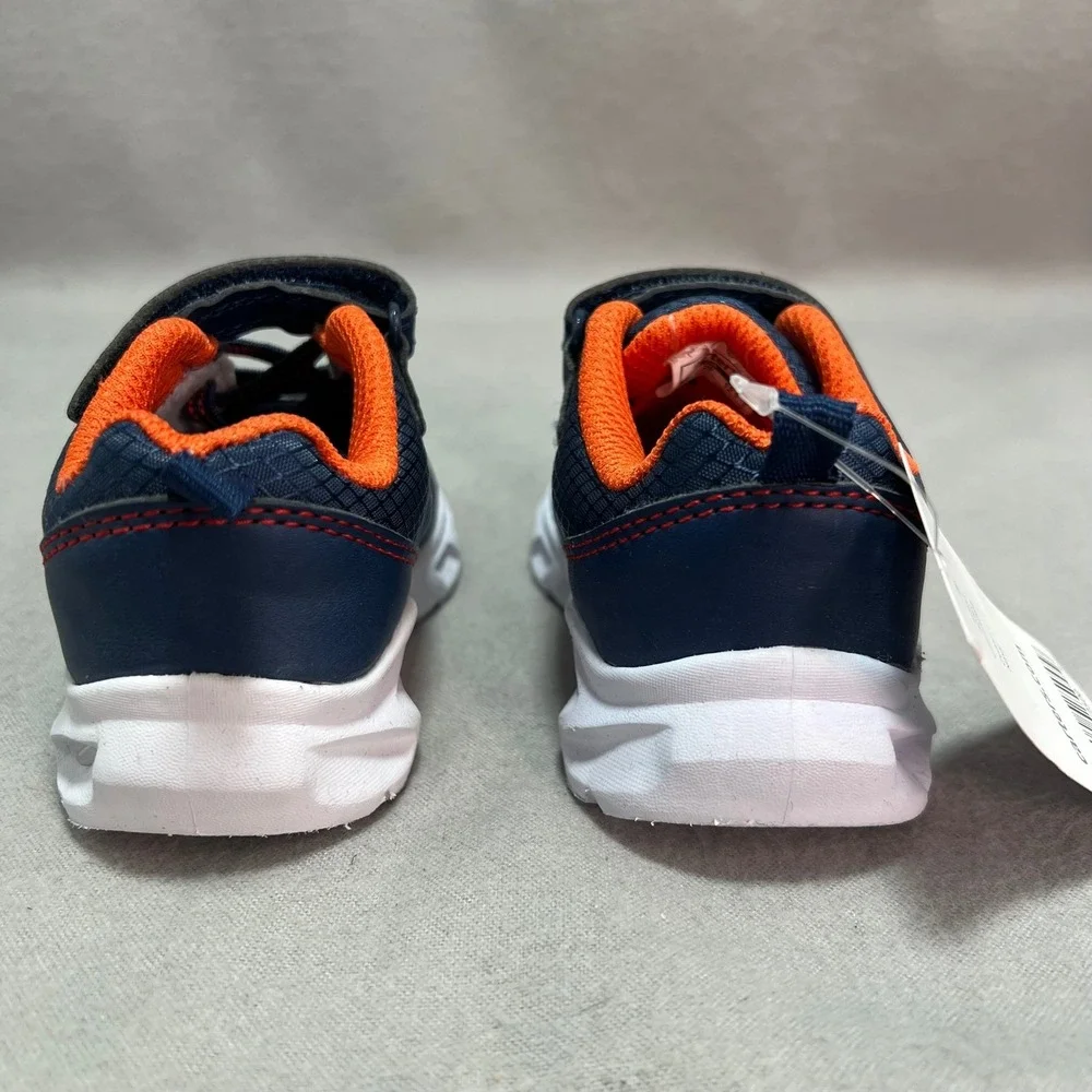 Carter's Atlas Sneakers Light Up Navy Orange Athletic Sporty Colorful Toddler 5M